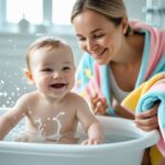 Sjove vandlege for de mindste Saadan goer du badetid til en leg med de rette haandklaeder til baby