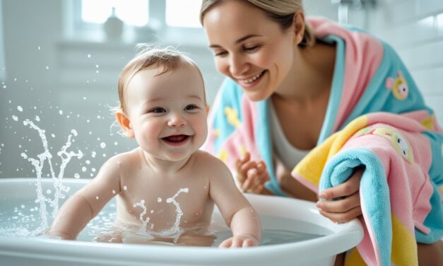 Sjove vandlege for de mindste: Sådan gør du badetid til en leg med de rette håndklæder til baby
